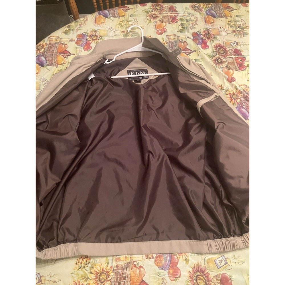 RBM Outdoor Collection Bomber Jacket Black Mens Sz L Lined Zip Collared - Picture 5 of 11